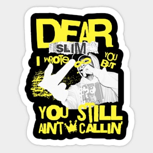 Dear Slim Meme Stan Funny Joke Rap Shirt Ironic Stan Graffiti Art Sticker